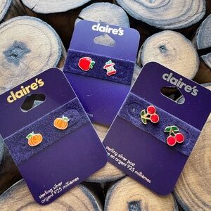 Claire’s 3 sets of earrings